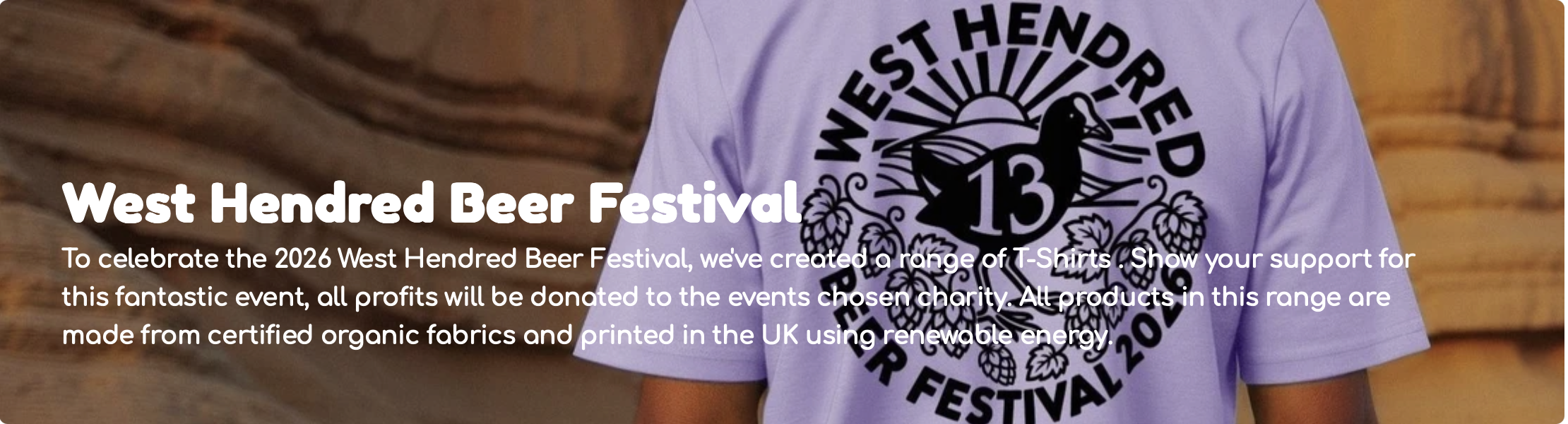 West Hendred Beer Festival t-shirt banner
